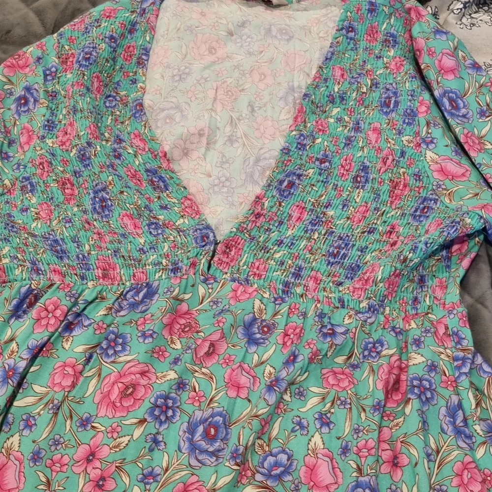 Arnhem Phoebe shirred boho dress in sage NWT size 10 - Picture 8 of 9